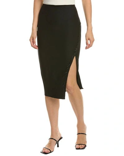 Gracia Spangled Trim Skirt In Black