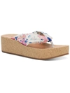Lucky Brand Lellina  Womens Leather Flatform Platform Sandals In Multi