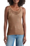 Splendid Women's Asher Cotton Open-sittch Sweater Tank In Ash Brown
