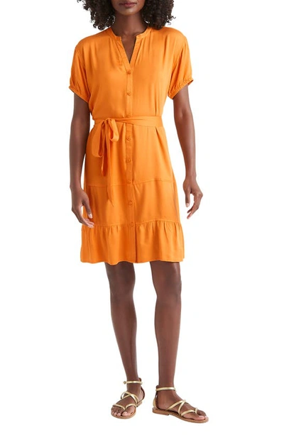 Splendid Women's Jamie Tiered Minidress In Orange