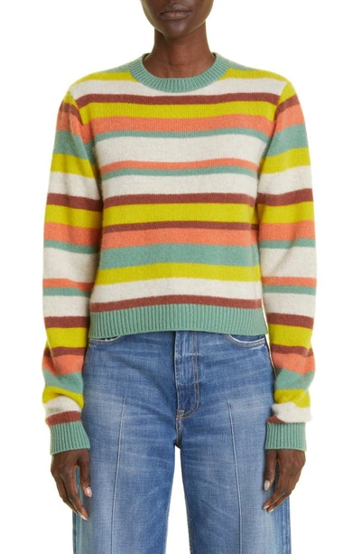 The Elder Statesman Prima Stripe Cashmere Sweater In Multicolor