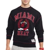 TOMMY JEANS TOMMY JEANS BLACK MIAMI HEAT PETER FRENCH TERRY PULLOVER SWEATSHIRT