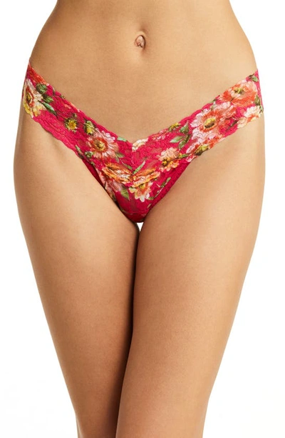 Hanky Panky Low-rise Printed Lace Thong In La Vida Loca