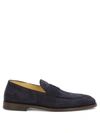 Brunello Cucinelli Suede Penny Loafer In Blue