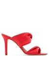 Via Roma 15 Weaved Nappa Sandals In Red
