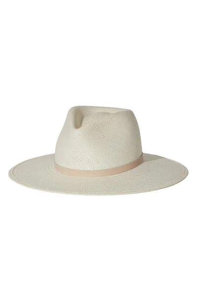 Janessa Leone Sherman Packable Straw Fedora In Natural