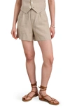 ALEX MILL PLEATED LINEN SHORTS