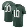 Nike Men's  Jordan Love Green Green Bay Packers Player Name And Number T-shirt In Green