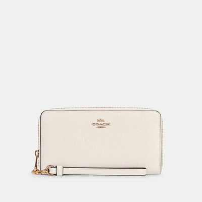 Coach Outlet Long Zip Around Wallet In White