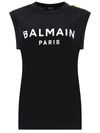 BALMAIN BALMAIN "BALMAIN" TANK TOP WITH BUTTONS