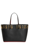 CHRISTIAN LOUBOUTIN CABATA COURONNES SEVILLE CALFSKIN LEATHER TOTE
