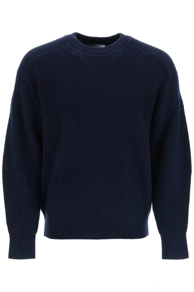 Isabel Marant Merino Wool Sweater With Raglan Sleeves In Blue