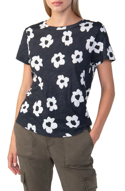 Sanctuary The Perfect Geo Print Cotton Blend Knit Top In Flower Pop