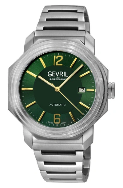 Gevril Roosevelt Swiss Automatic Bracelet Watch, 43mm In Silver