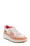 Chloé Nama Stitch Walking Sneakers In Orange