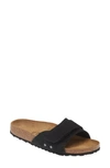 Birkenstock Oita Womens Suede Round Toe Slide Sandals In Black