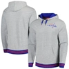 MITCHELL & NESS MITCHELL & NESS  HEATHER GRAY WASHINGTON CAPITALS CLASSIC FRENCH TERRY PULLOVER HOODIE