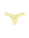 HANKY PANKY SIGNATURE LACE LOW RISE THONG SHORTCAKE YELLOW