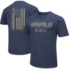 Colosseum Heather Navy Navy Midshipmen Oht Military Appreciation Flag 2.0 T-shirt In Navy