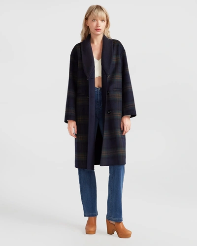 Belle & Bloom Empire State Of Mind Collared Coat In Blue