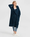 Belle & Bloom Born To Run Sustainable Sweater Coat In Dark Teal