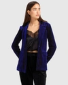Belle & Bloom Eternity Velvet Blazer In Blue