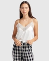 Belle & Bloom Friday Nights Lace Cami In Off-white