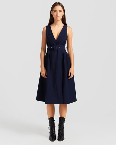 Belle & Bloom Miss Independence Midi Dress In Blue