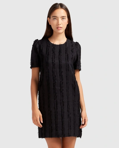 Belle & Bloom Star Child Textured Mini Dress In Black