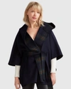 Belle & Bloom Jackson Landing Wool Blend Cape Coat In Blue