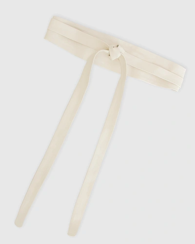 Belle & Bloom Odyssey Soft Wrap Leather Belt In White