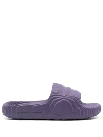 Adidas Originals Mens  Adilette 22 Slides In Tech Purple/tech Purple/core Black