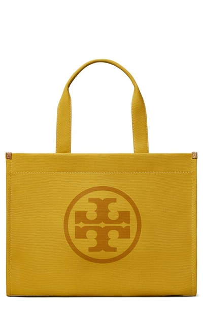 Tory Burch Ella Canvas Tote In Crown