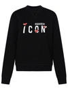 Dsquared2 Icon-print Cotton Sweatshirt In Black