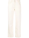 Giuliva Heritage Straight Leg Trousers With Five Pockets In Ivory