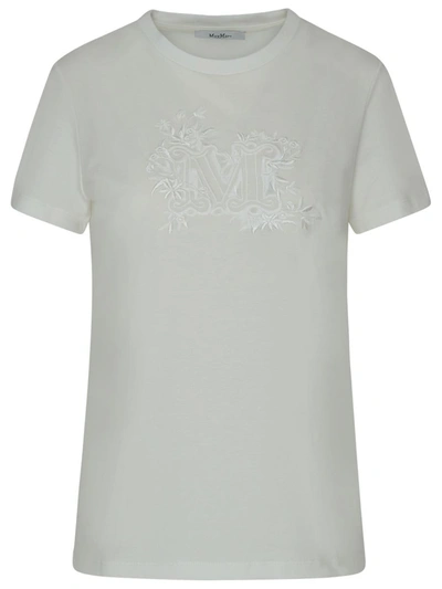 Max Mara Sacha - T-shirt With M Monogram In White