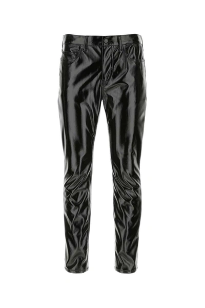 Saint Laurent Skinny 5 Pocket Cropped Pant In Black