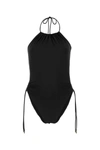 Saint Laurent Halterneck One Piece Swimsuit In Black