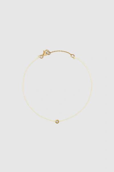 Anine Bing Sliding Diamond String Bracelet In Gold And Yellow In 14k Yellow Gold