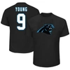 Fanatics Men's  Bryce Young Black Carolina Panthers Big And Tall Player Name And Number T-shirt In Black