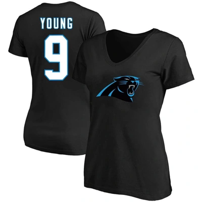 Fanatics Bryce Young Black Carolina Panthers Plus Size Fair Catch Name & Number V-neck T-shirt