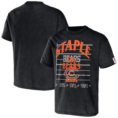 Staple Nfl X  Black Chicago Bears Throwback Vintage Wash T-shirt