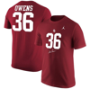 JORDAN BRAND JORDAN BRAND CRIMSON OKLAHOMA SOONERS STEVE OWENS JERSEY T-SHIRT