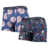 PAIR OF THIEVES PAIR OF THIEVES NAVY/BLUE NEW YORK YANKEES SUPER FIT 2-PACK BOXER BRIEFS SET