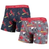 PAIR OF THIEVES PAIR OF THIEVES GRAY/NAVY ST. LOUIS CARDINALS SUPER FIT 2-PACK BOXER BRIEFS SET