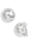 Ippolita Classico Sterling Silver Spherical Clip-on Earrings In Silver