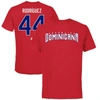 Legends Julio Rodriguez Red Dominican Republic Baseball 2023 World Baseball Classic Name & Number T- In Red