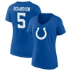 Fanatics Women's  Anthony Richardson Royal Indianapolis Colts Plus Size Player Name And Number V-neck In Royal