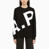 Apc A.p.c. Sweatshirt With Maxi Logo In Black