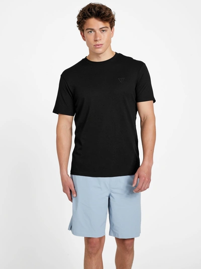 Guess Factory Mark Logo Tee In Black